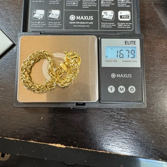 Paolo Romeo Italian Gold Over 925 Silver Byzantine Chain Bracelet - Picture 8 of 12